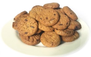 Small Oatmeal Cookies with Chocolate Drops